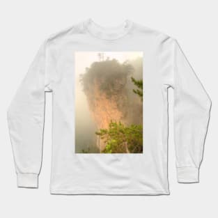 Heaven Pillar in the fog Long Sleeve T-Shirt